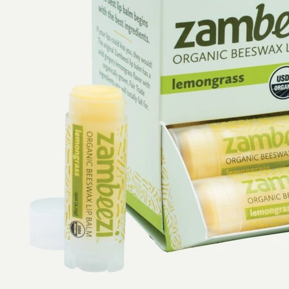Lot of 6 Lemongrass all natural beeswax lip balm by Zambeezi - Picture 1 of 4